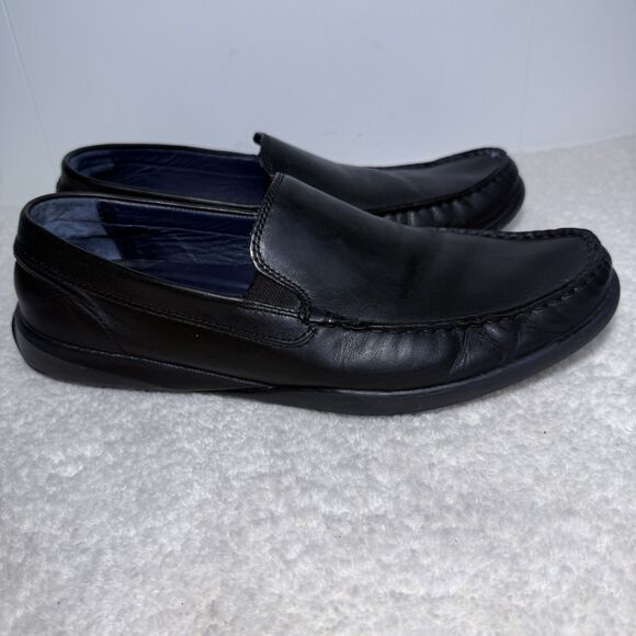 Men's 9M Cole Haan C25642 100% Leather Shoe - Driving Loafer - Black - Picture 5 of 8